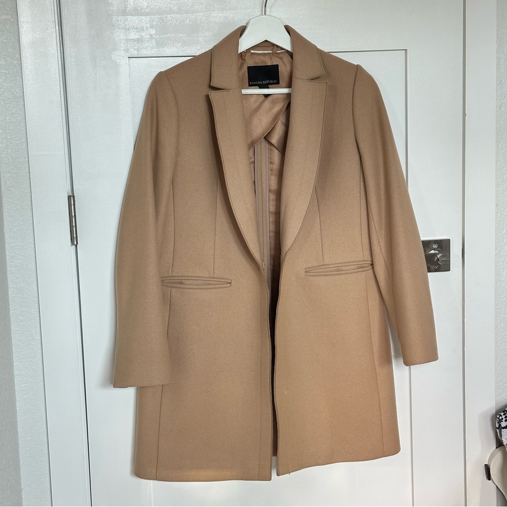 Banana republic Nova Fides Camel Wool coat overcoat made in italy